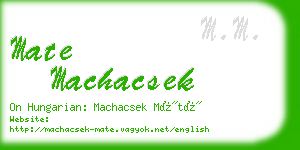 mate machacsek business card